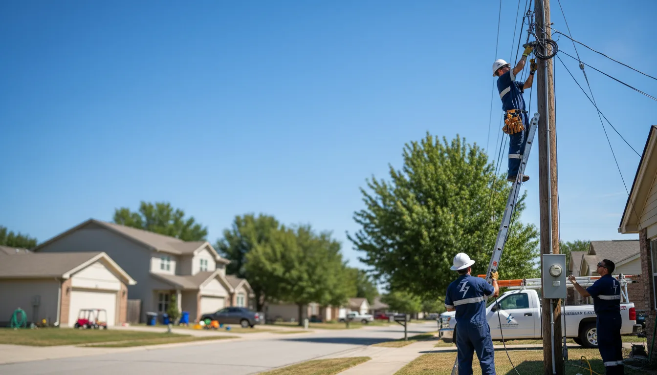 Residential electrician providing installation services in Needville, TX